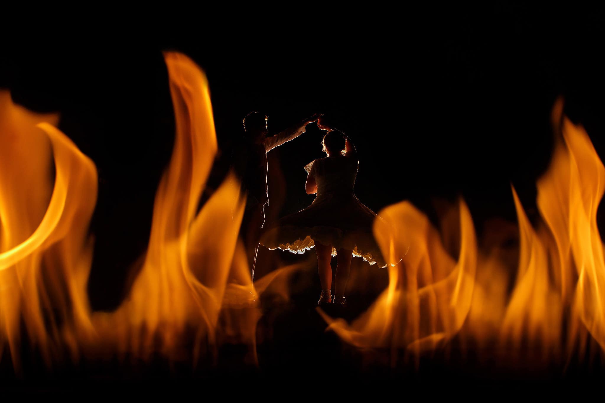 Creative off camera flash portrait using multiple exposures taken in the evening at the Oak Tree at Peover wedding reception